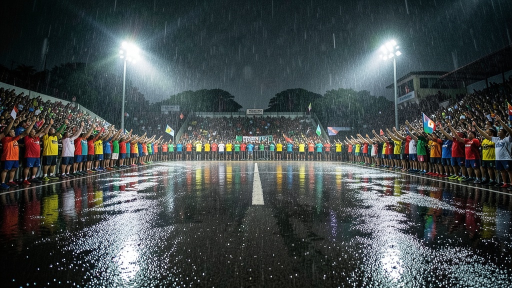 El Ídolo del Astillero se prepara bajo la lluvia con el apoyo total de la hinchada